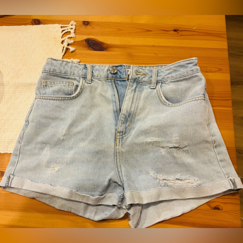 Light Blue Denim Women's Shorts